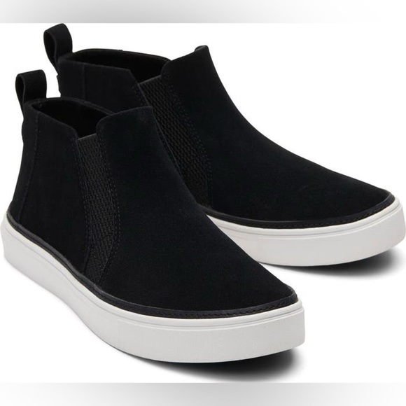 Toms Shoes - NEW TOMS Bryce High Top Black Suede Slip-On Sneaker Women’s Size 6.5
